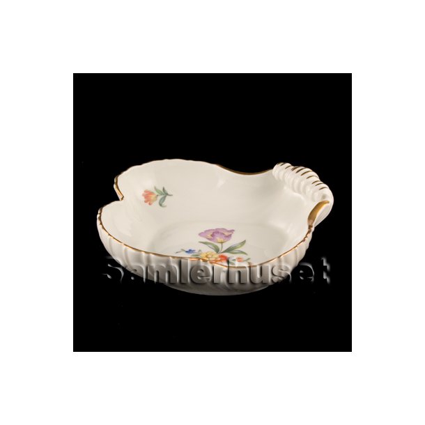 Saxisk Blomst Cremet Kagefad Musling