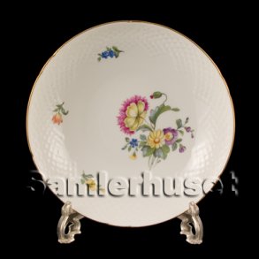 Saxisk Blomst Cremet Kagefad Rundt