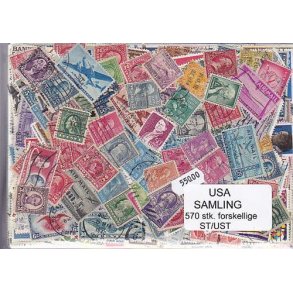 USA Samling Stemplet/ustemplet 570 forskellige.