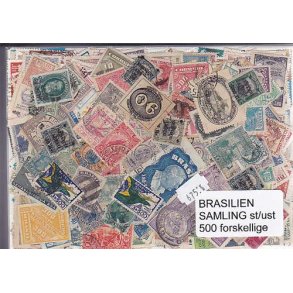 Brasilien Samling St/ust. 500 forskellige.