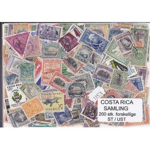 Costa Rica Samling St/ust. 200 forskellige.