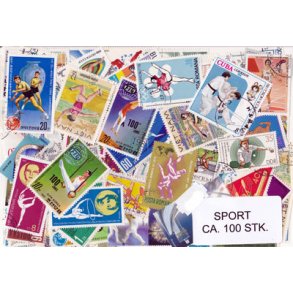 Sport på Frimærker. St/ust. 100 stk.