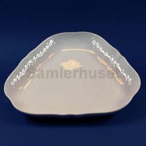 Elegance Hvid Kagefad Trekantet