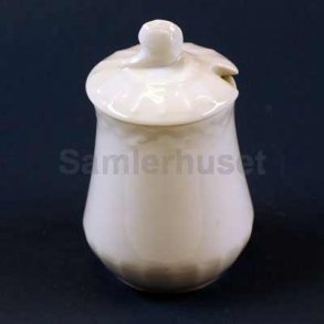 Elegance Hvid Sennepskrukke Lille.