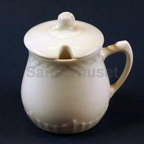 Elegance Hvid Sennepskrukke Stor.