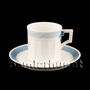 Blå Vifte Kaffekop Stor