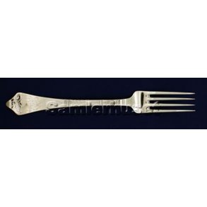 Antik Rokoko Middagsgaffel,21 cm.