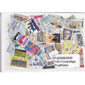F&aelig;r&oslash;erne Samling Postfrisk 100 forskellige