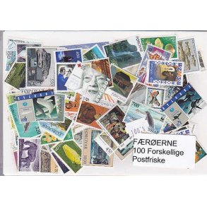 F&aelig;r&oslash;erne Samling Postfrisk 100 forskellige