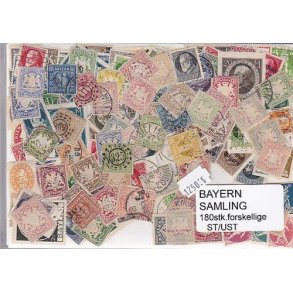 Tyskland Bayern Samling 180 forskellige ST./ust.