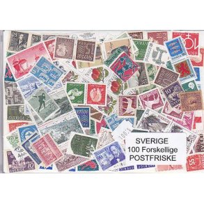 Sverige Samling Postfrisk 100 forskellige