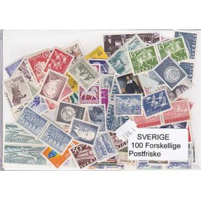 Sverige Samling Postfrisk 100 forskellige