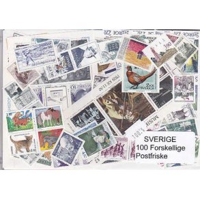 Sverige Samling Postfrisk 100 forskellige