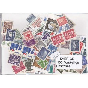 Sverige Samling Postfrisk 100 forskellige