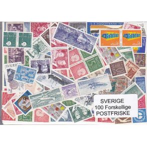 Sverige Samling Postfrisk 100 forskellige