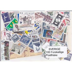 Sverige Samling Postfrisk 100 forskellige