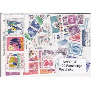 Sverige Samling Postfrisk 100 forskellige