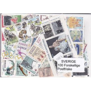 Sverige Samling Postfrisk 100 forskellige