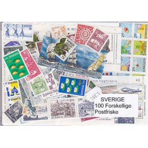 Sverige Samling Postfrisk 100 forskellige