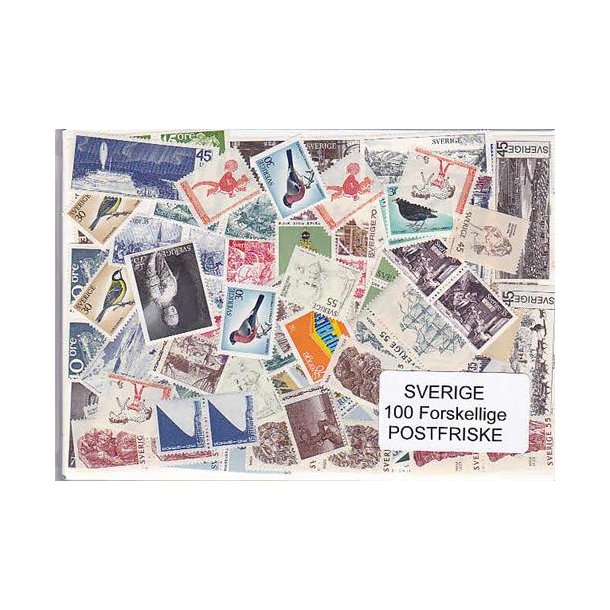 Sverige Samling Postfrisk 100 forskellige