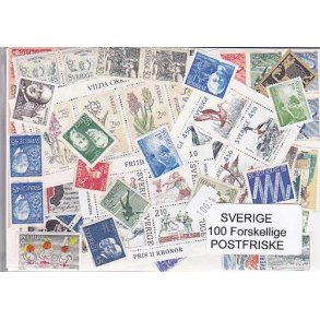 Sverige Samling Postfrisk 100 forskellige