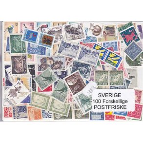 Sverige Samling Postfrisk 100 forskellige
