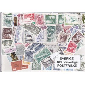 Sverige Samling Postfrisk 100 forskellige