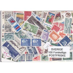 Sverige Samling Postfrisk 100 forskellige