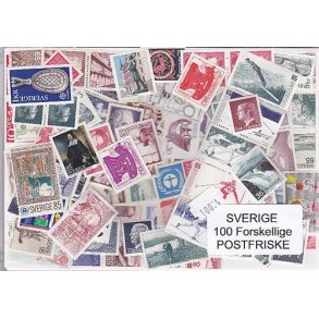 Sverige Samling Postfrisk 100 forskellige