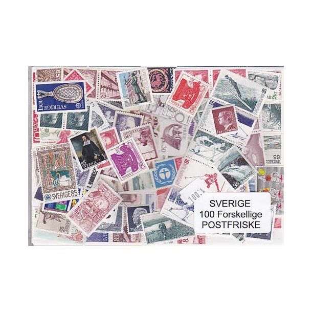 Sverige Samling Postfrisk 100 forskellige