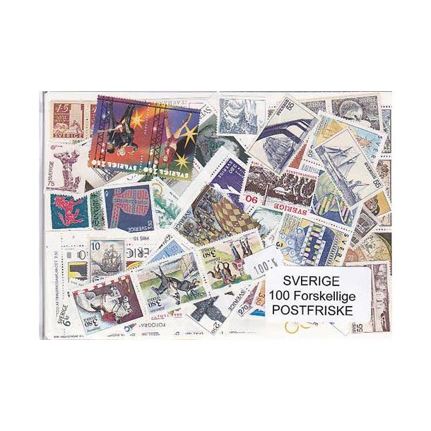 Sverige Samling Postfrisk 100 forskellige