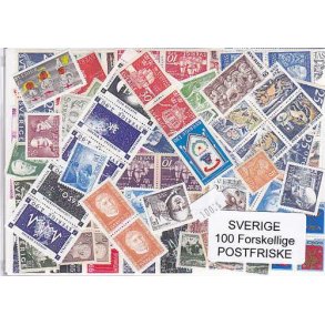 Sverige Samling Postfrisk 100 forskellige