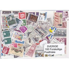Sverige Samling Postfrisk 100 forskellige