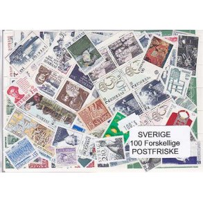 Sverige Samling Postfrisk 100 forskellige