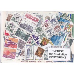 Sverige Samling Postfrisk 100 forskellige