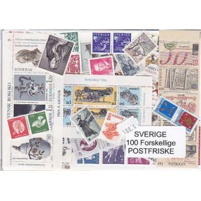 Sverige Samling Postfrisk 100 forskellige