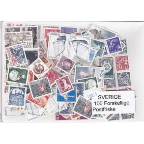 Sverige Samling Postfrisk 100 forskellige
