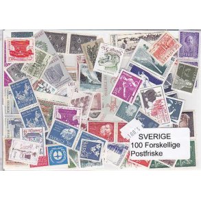 Sverige Samling Postfrisk 100 forskellige