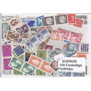 Sverige Samling Postfrisk 100 forskellige