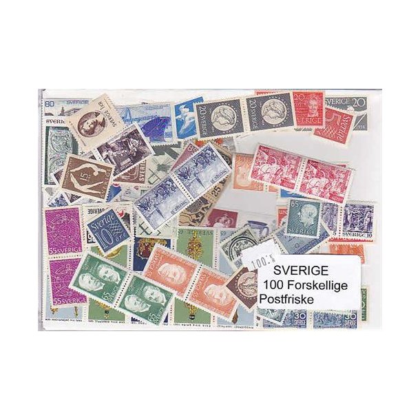 Sverige Samling Postfrisk 100 forskellige