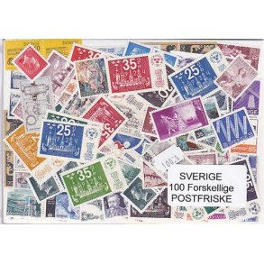 Sverige Samling Postfrisk 100 forskellige