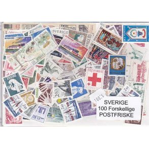 Sverige Samling Postfrisk 100 forskellige