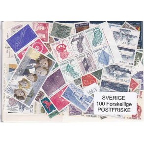 Sverige Samling Postfrisk 100 forskellige