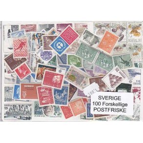 Sverige Samling Postfrisk 100 forskellige