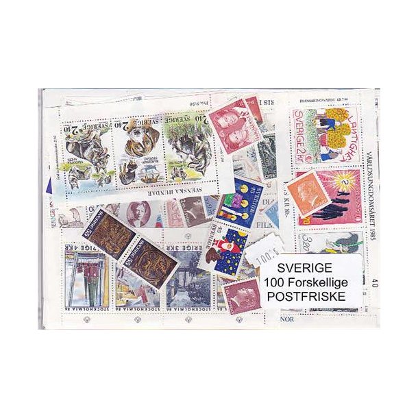 Sverige Samling Postfrisk 100 forskellige