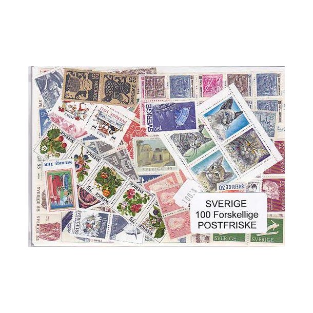 Sverige Samling Postfrisk 100 forskellige