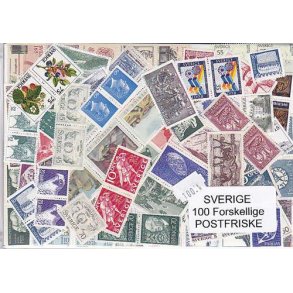 Sverige Samling Postfrisk 100 forskellige
