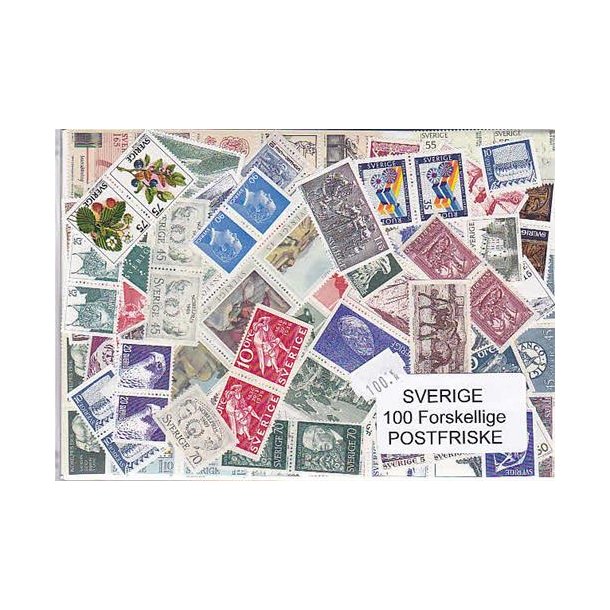 Sverige Samling Postfrisk 100 forskellige