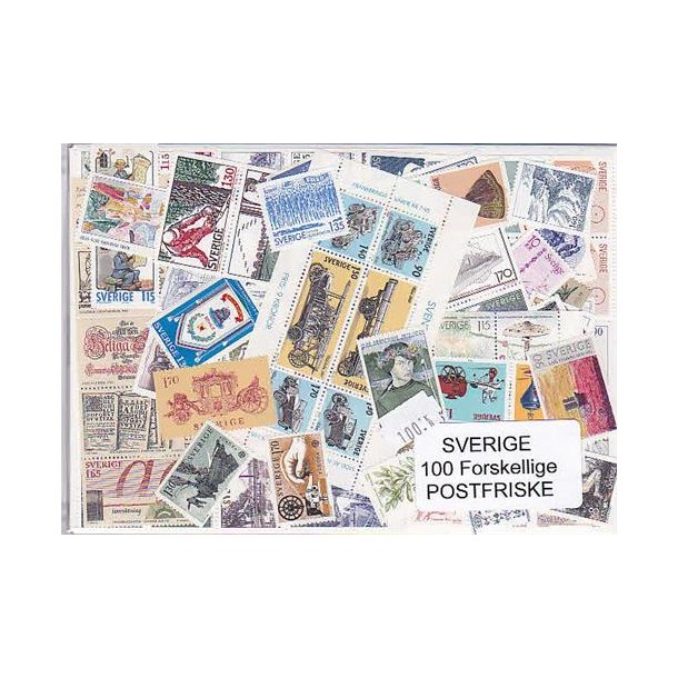 Sverige Samling Postfrisk 100 forskellige