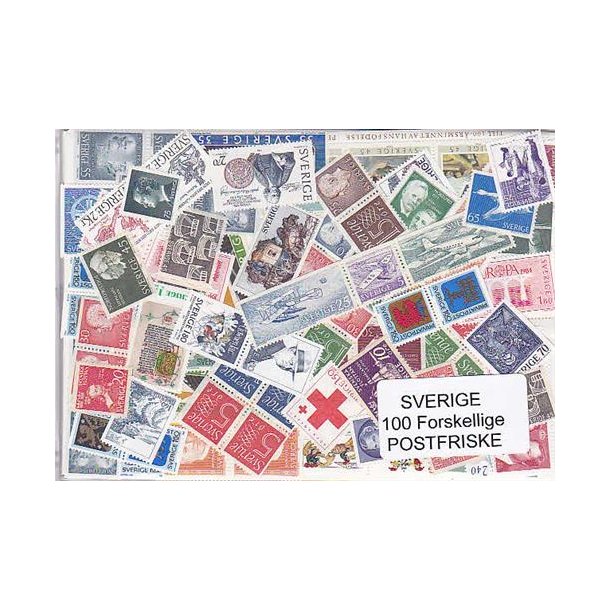Sverige Samling Postfrisk 100 forskellige